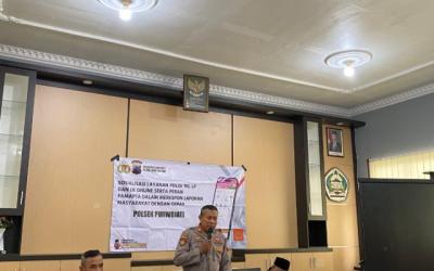SOSIALISASI PROSEDUR PELAPORAN OLEH POLSEK PURWOJATI